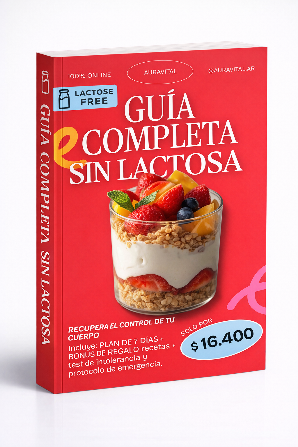 GUIA COMPLETA SIN LACTOSA (EBOOK + PLAN 7 DIAS + 5 BONUS DE REGALO)